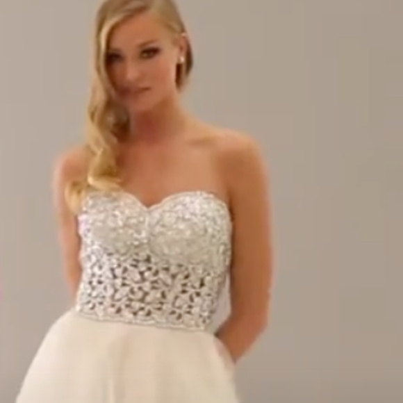 Pnina Tornai Love Wedding BallGown Crystal Corset Sz16 Style 14411 Kleinfeld NWT - Picture 2 of 15